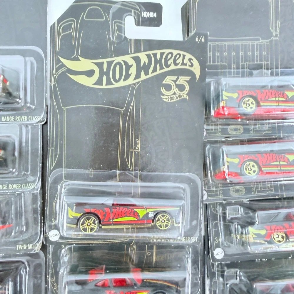16 Hot Wheels 55th Anniversary Black Gold Series BMW Porsche Dodge  Mattel